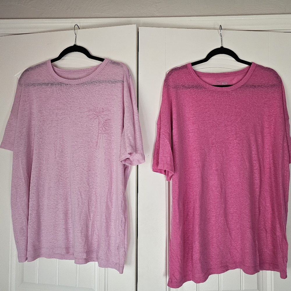 Aerie Linen Blend Shirts Size L and XL